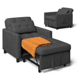 Bealife 3-In-1 Convertible Armchair Bed, Adjustable Sofa Bed With Recliner Function, Space-Saving Sleeping Chair For Small Rooms - thumbnail 1