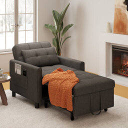 Bealife 3-In-1 Convertible Armchair Bed, Adjustable Sofa Bed With Recliner Function, Space-Saving Sleeping Chair For Small Rooms - thumbnail 2