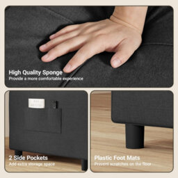 Bealife 3-In-1 Convertible Armchair Bed, Adjustable Sofa Bed With Recliner Function, Space-Saving Sleeping Chair For Small Rooms - thumbnail 7
