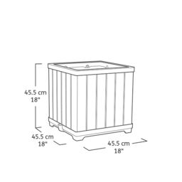 Keter Signature Square Plastic Resin Planter 81L - thumbnail 7