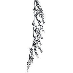 Samuel Alexander 1.5M Midnight Blue Glitter Leaf Christmas Garland Decoration With Hanging Loop - thumbnail 6