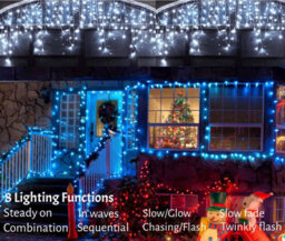 Spot On Dealz 960 Led Icicle Outdoor Christmas Lights Decorations Home Garden Indoor Xmas Festive Decor Cool White - thumbnail 3