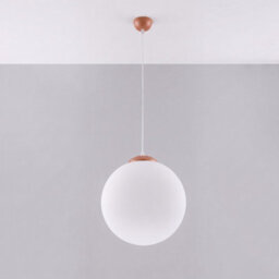 Sollux Lighting Ugo Steel/glass Red Ochre 1 Lights Minimalist Pendant Lamps - thumbnail 2
