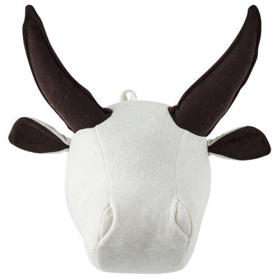 Beliani Kids Wall Decor Bull Geoffrey Cotton 24 Cm White - image 1