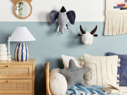 Beliani Kids Wall Decor Bull Geoffrey Cotton 24 Cm White - thumbnail 2