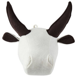 Beliani Kids Wall Decor Bull Geoffrey Cotton 24 Cm White - thumbnail 1