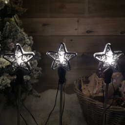 Samuel Alexander Set Of 3 Christmas Star Flashing Warm White Led Connectable Pathfinder Lights - thumbnail 1