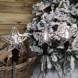 Samuel Alexander Set Of 3 Christmas Star Flashing Warm White Led Connectable Pathfinder Lights - thumbnail 3