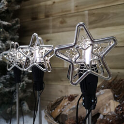 Samuel Alexander Set Of 3 Christmas Star Flashing Warm White Led Connectable Pathfinder Lights - thumbnail 4