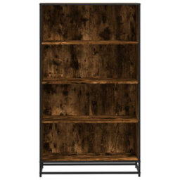 Berkfield Bookcase Smoked Oak 80.5X35X139 Cm Engineered Wood - thumbnail 4