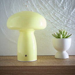 K Living Cory Lemon Elegant Mushroom Shaped Glass Recharge 2W Led Lamp In 7 Stylish Colours - thumbnail 1
