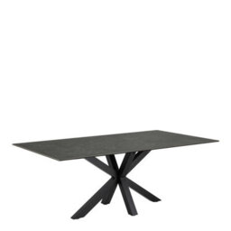 Wyld Haus Perth 200Cm Black Ceramic Rectangular Dining Table With Industrial Metal Legs - thumbnail 2