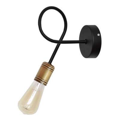 Luminosa Lighting Luminosa Oxford Wall Lamp Black, Patina 25Cm