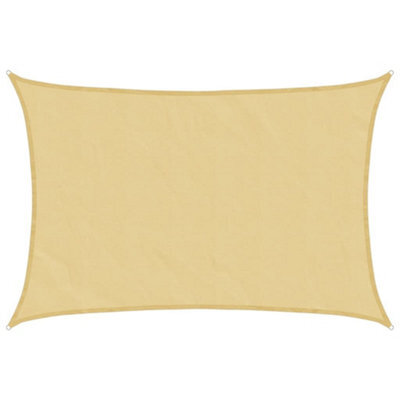 Berkfield Durable Sun Shade Sail Sand 3.5X2.5 M 100% Polyester Oxford