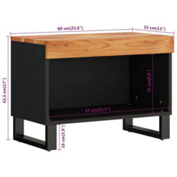 Berkfield Tv Cabinet 60X33X43.5 Cm Solid Wood Acacia - thumbnail 8