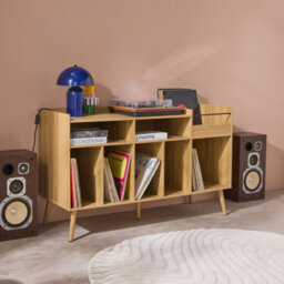 Sweeek - 130Cm Vintage Vinyl Furniture Xl With  Wood Effect Dune Natural 130X50X80 Cm - thumbnail 4