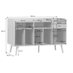 Sweeek - 130Cm Vintage Vinyl Furniture Xl With  Wood Effect Dune Natural 130X50X80 Cm - thumbnail 6