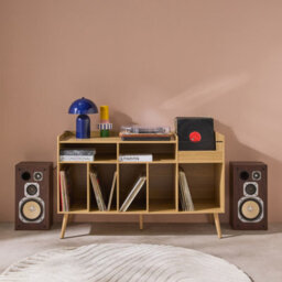 Sweeek - 130Cm Vintage Vinyl Furniture Xl With  Wood Effect Dune Natural 130X50X80 Cm - thumbnail 3