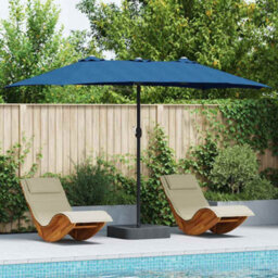 Berkfield Garden Parasol Blue 385 X 209 X 244 Cm Fabric - thumbnail 1