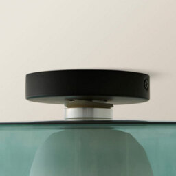 Valuelights Newbury Jade Green Glass Ip44 Flush Ceiling Light - thumbnail 4