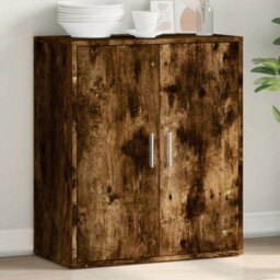 Berkfield Sideboard Smoked Oak 79X38X80 Cm Engineered Wood - thumbnail 1
