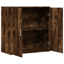 Berkfield Sideboard Smoked Oak 79X38X80 Cm Engineered Wood - thumbnail 6