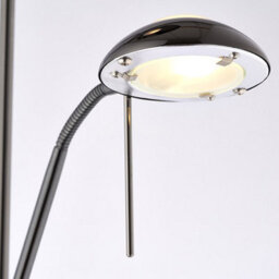 Luminosa Lighting Luminosa Rome Mother And Child Floor Lamp Black Chrome, Opal Glass, E27 - thumbnail 3