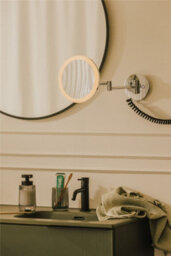 Cosmic Magnifying Mirror, Wall Mounted, X5, Adjustable Led Light, Matt Black, Architect Collection (4,5W 100-240V) - thumbnail 5