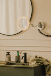 Cosmic Magnifying Mirror, Wall Mounted, X5, Adjustable Led Light, Matt Black, Architect Collection (4,5W 100-240V) - thumbnail 4