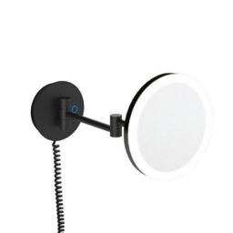 Cosmic Magnifying Mirror, Wall Mounted, X5, Adjustable Led Light, Matt Black, Architect Collection (4,5W 100-240V) - thumbnail 1