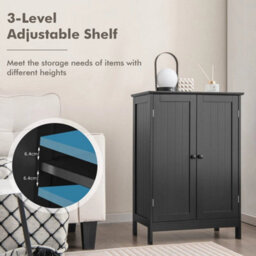 Bathroom Storage Cabinet Freestanding Storage Organizer Cabinet - thumbnail 5