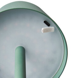 Beliani Green Painted Iron Floor Lamp - Slim Indoor And Sheltered Outdoor Lamp With Touch Switch And Usb - 131Cm - thumbnail 7