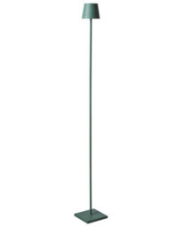 Beliani Green Painted Iron Floor Lamp - Slim Indoor And Sheltered Outdoor Lamp With Touch Switch And Usb - 131Cm - thumbnail 3