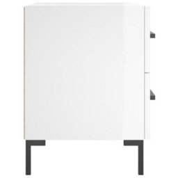 Berkfield Bedside Cabinets 2 Pcs High Gloss White 40X35X47.5 Cm Engineered Wood - thumbnail 7