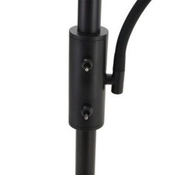 Living And Home 177Cm Black Metal E27 Base Fabric Lampshade Mother&child Floor Light Floor Lamp With Individual Switch - thumbnail 6