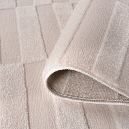 The Rugs Loft Ivory Striped Living Room Area Rug And Runners Soft Pile - thumbnail 6