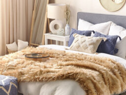 Beliani Bedspread Delice 150 X 200 Cm Light Brown - thumbnail 2