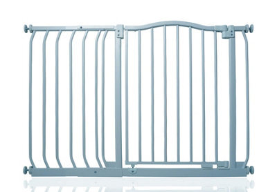 Safetots Curved Top Safety Gate, 107Cm - 116Cm, Matt Grey, Pressure Fit Stair Gate - image 1