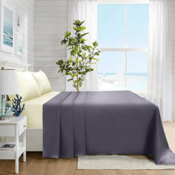 Oxford Homeware Grey Flat Sheet 100% Egyptian Cotton 200 Thread Count Soft Easy Care Bedding Sheet (W)270Cmx(L)298Cm (King) - thumbnail 9