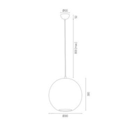 Luminosa Lighting Luminosa Portoryko 42Cm Wire Frame Pendant Ceiling Light Light Brown, Chrome - thumbnail 2
