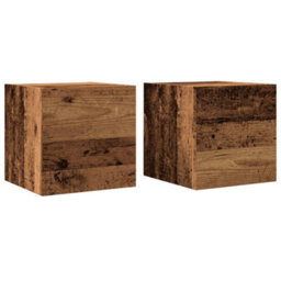 Berkfield Wall Mounted Tv Cabinet 2 Pcs Old Wood 30.5X30X30 Cm - thumbnail 2