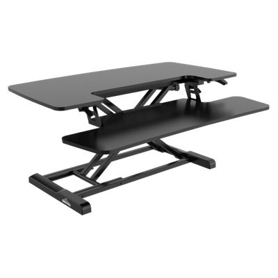 Dellonda 89Cm Height Adjustable Standing Desk Converter Riser, 50Cm Max Height, 15Kg Capacity - Dh15 - image 1