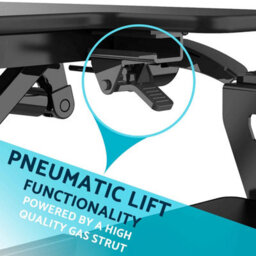 Dellonda 89Cm Height Adjustable Standing Desk Converter Riser, 50Cm Max Height, 15Kg Capacity - Dh15 - thumbnail 3