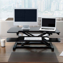 Dellonda 89Cm Height Adjustable Standing Desk Converter Riser, 50Cm Max Height, 15Kg Capacity - Dh15 - thumbnail 6