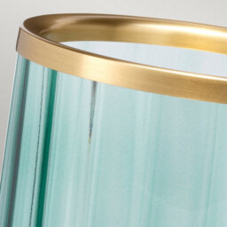 Luminosa Lighting Elstead Arno Table Lamp Metalwork Aged Brass, Green Glass - thumbnail 4