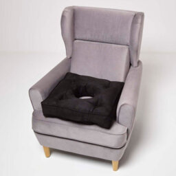 Homescapes Black Faux Suede Coccyx Cushion - thumbnail 6