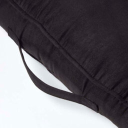 Homescapes Black Faux Suede Coccyx Cushion - thumbnail 4