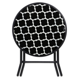 Foldable Indoor Or Outdoor Folding Table - Durable Metal Construction - Folds Flat - Drinks Side Table - thumbnail 7