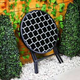 Foldable Indoor Or Outdoor Folding Table - Durable Metal Construction - Folds Flat - Drinks Side Table - thumbnail 5