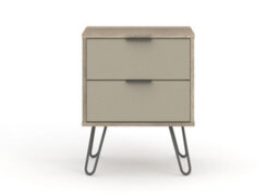 Core Products Augusta Driftwood 2 Drawer Bedside Cabinet H57.0Cm X W45.0Cm X D39.5Cm - thumbnail 2